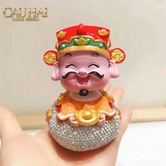Tết Couture - Tượng Thần Tài Diamond Bling Bling Nguyên Bảo - Phúc Lộc-TƯỢNG TRANG TRÍ-CẬU HAI HOME DECOR