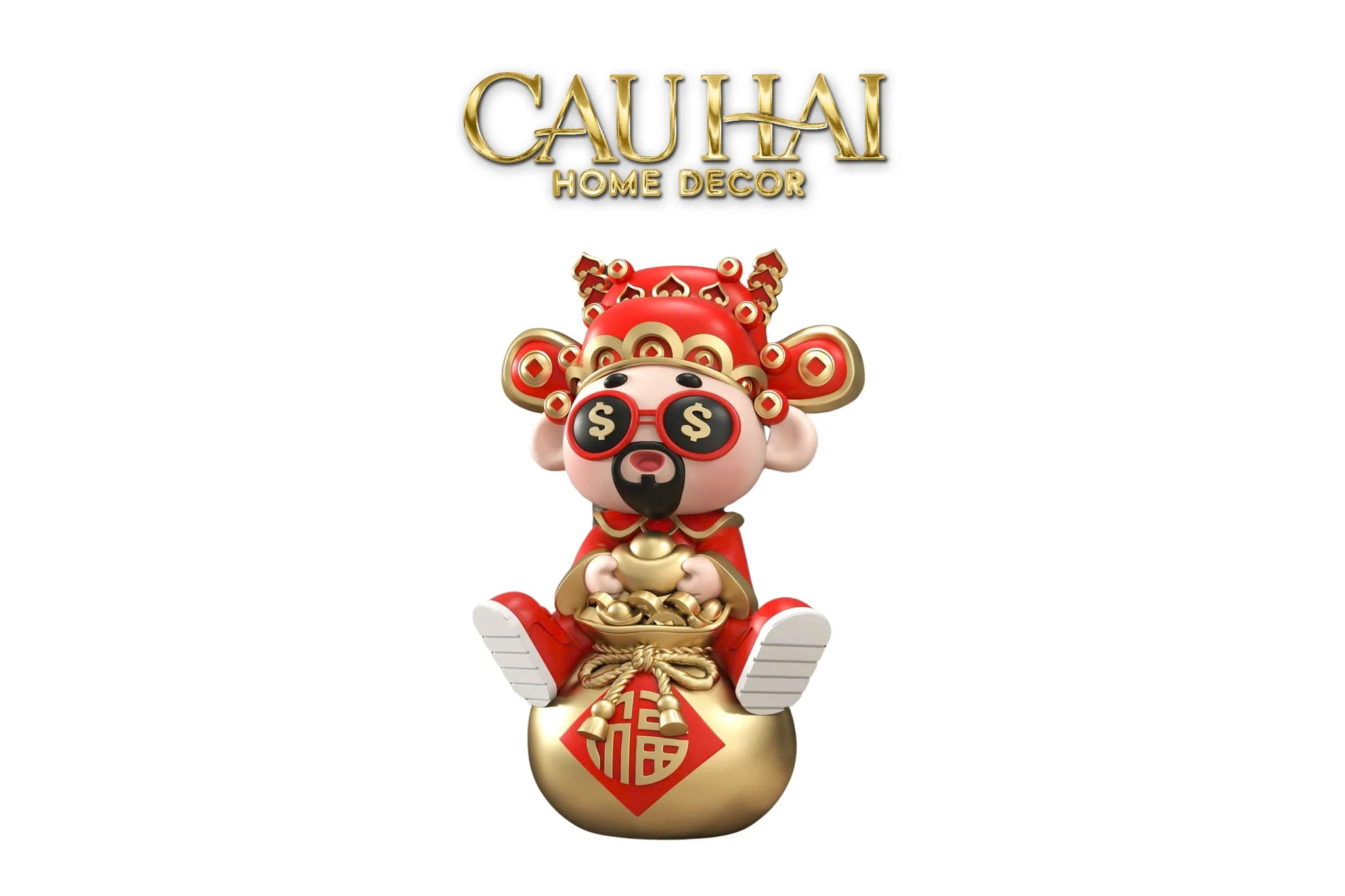 Tết Couture - Tượng Thần Tài Lil’ Coin God of Wealth-TƯỢNG TRANG TRÍ-CẬU HAI HOME DECOR