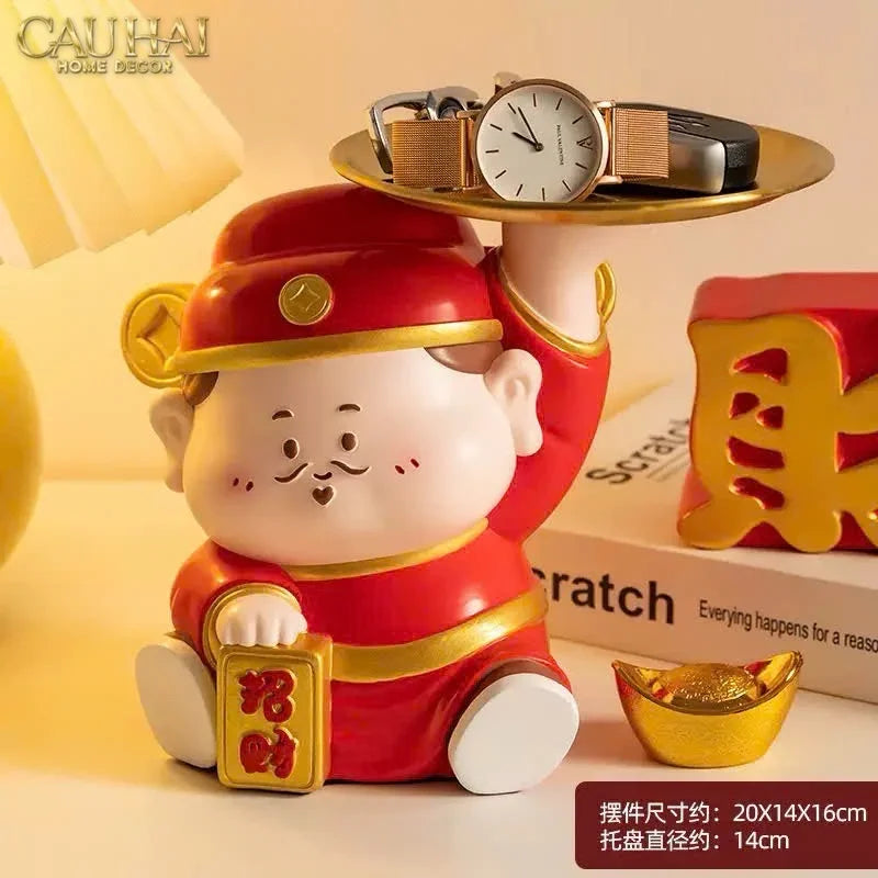 Tết Couture - Tượng Thần Tài Phúc Mãn Đường - Key Holder Figurines-TƯỢNG TRANG TRÍ-CẬU HAI HOME DECOR