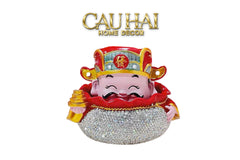 Tết Couture - Tượng Thần Tài Prosperity Embrace Car Bobblehead Figurine-TƯỢNG TRANG TRÍ-CẬU HAI HOME DECOR