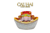 Tết Couture - Tượng Thần Tài Prosperity Embrace Car Bobblehead Figurine-TƯỢNG TRANG TRÍ-Đối tác tại Trung Quốc theo từng đơn đặt hàng-Diamond-CẬU HAI HOME DECOR