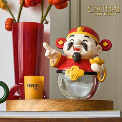 Tết Couture - Tượng Thần Tài Quả Cầu Pha Lê Cristalleries Bonheur · Deity of Fortune-TƯỢNG TRANG TRÍ-CẬU HAI HOME DECOR