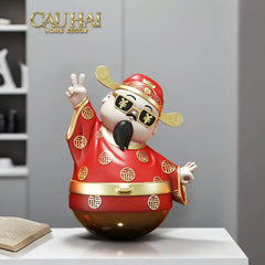 Tết Couture - Tượng Thần Tài "Say Hi" Hello Fortune Roly-Poly-TƯỢNG TRANG TRÍ-CẬU HAI HOME DECOR