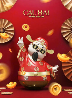 Tết Couture - Tượng Thần Tài "Say Hi" Hello Fortune Roly-Poly-TƯỢNG TRANG TRÍ-CẬU HAI HOME DECOR