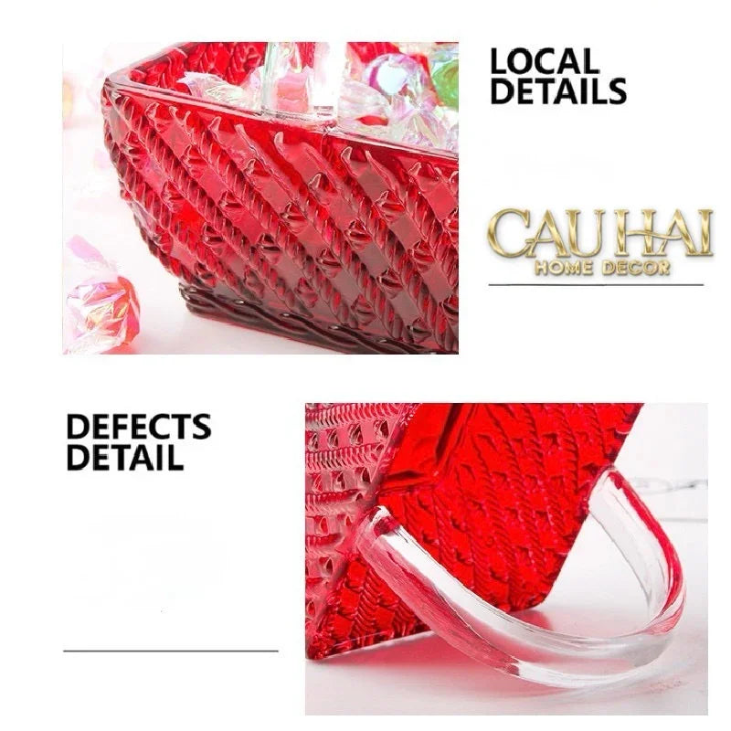 TGiỏ Kẹo Thuỷ Tinh Jelly Ruby Candy Basket-LY THỦY TINH-CẬU HAI HOME DECOR