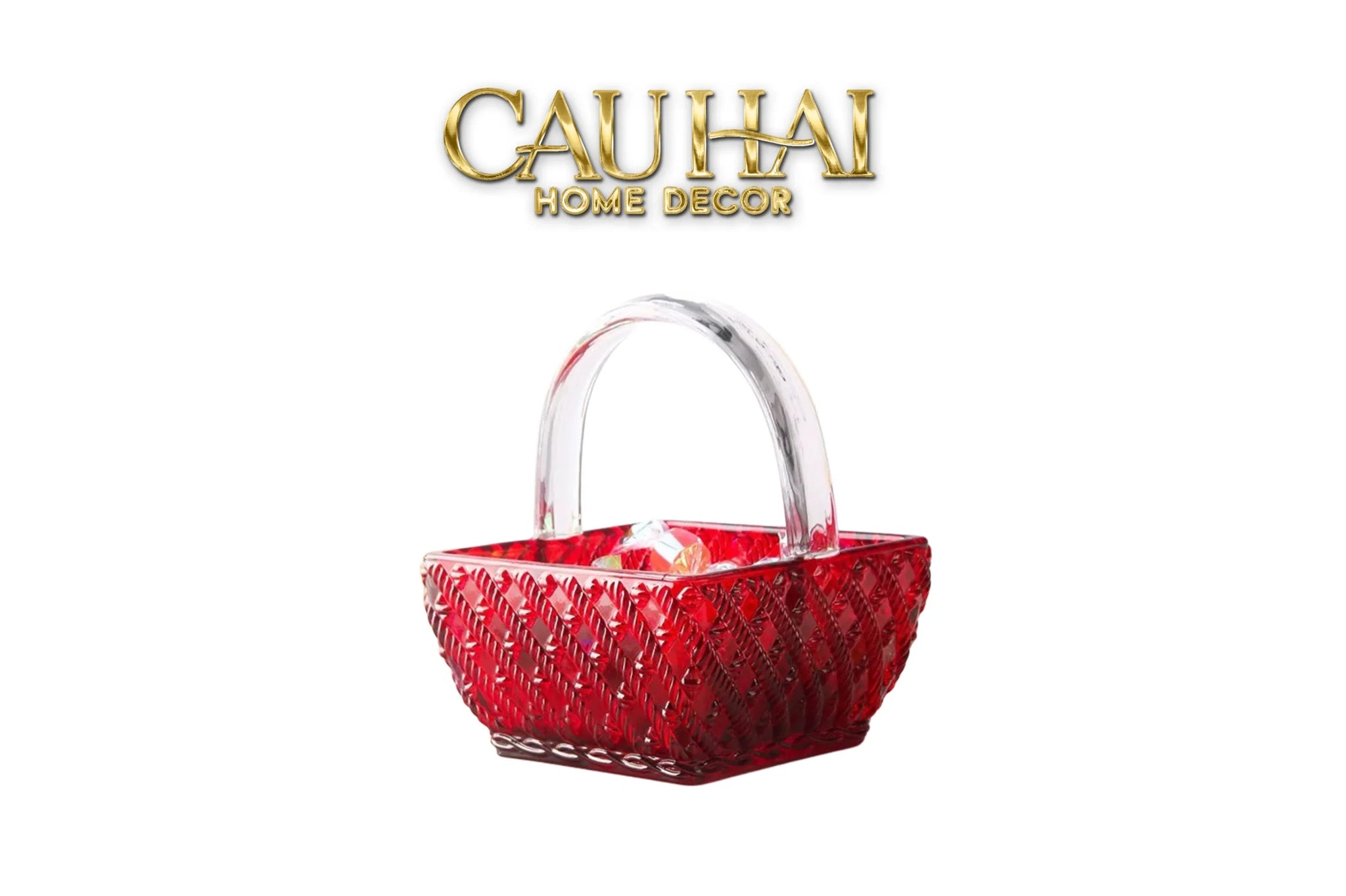 TGiỏ Kẹo Thuỷ Tinh Jelly Ruby Candy Basket-LY THỦY TINH-CẬU HAI HOME DECOR