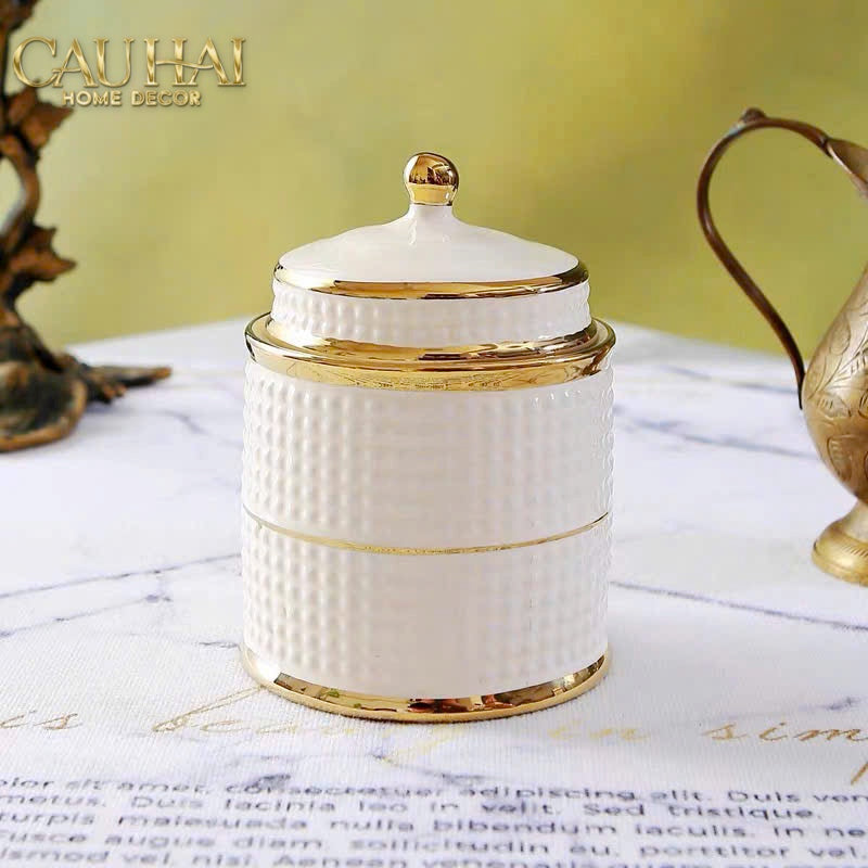 Hũ Pantry Gốm Sứ Carlton Ivory 9x9x15