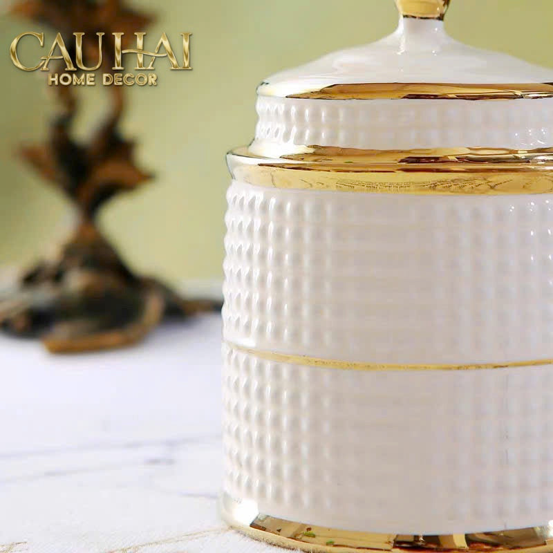 Hũ Pantry Gốm Sứ Carlton Ivory 9x9x15
