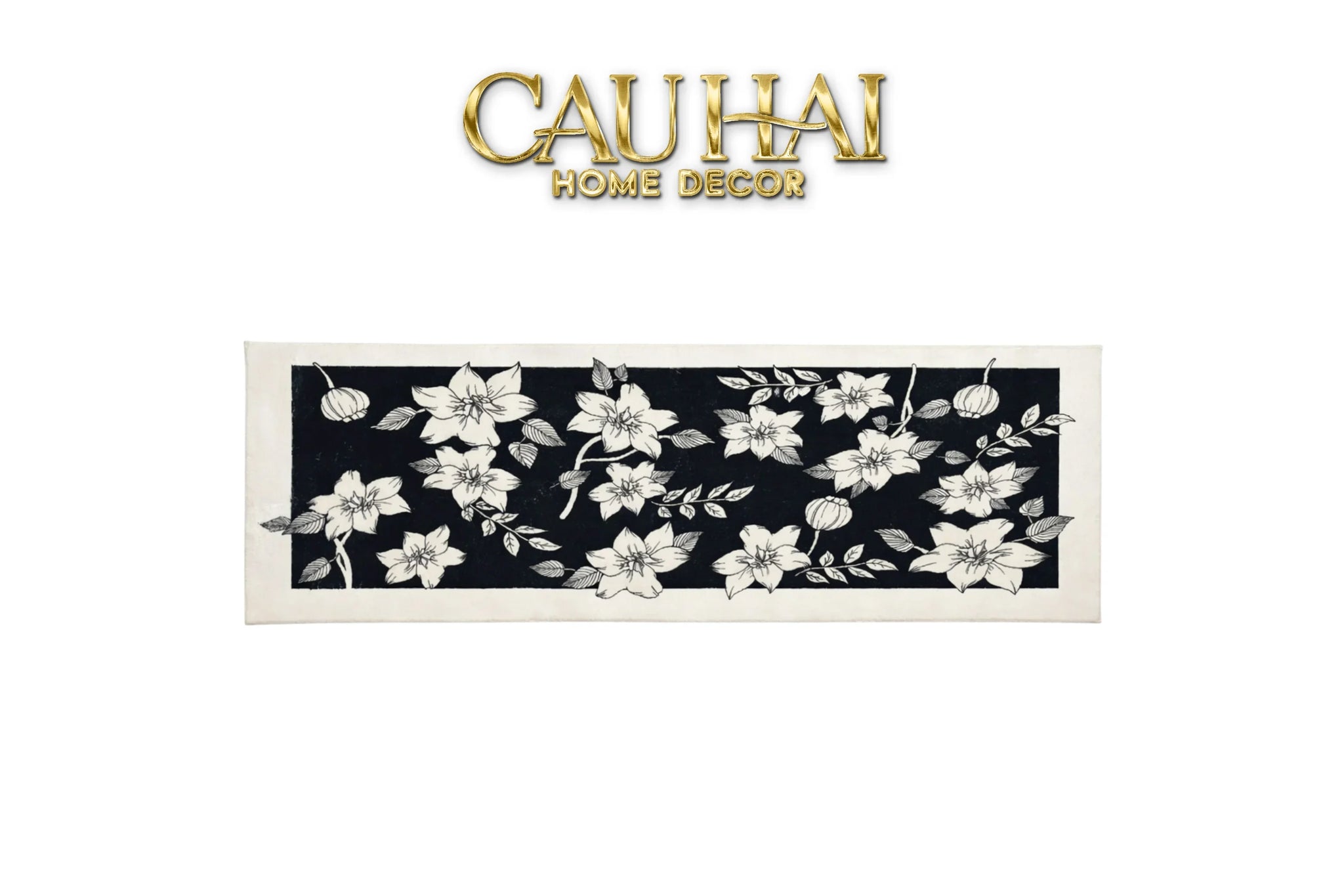 Thảm Bed Dệt Kim 60X160 Nocturne Florale-THẢM TRÒN - THẢM BED-CẬU HAI HOME DECOR