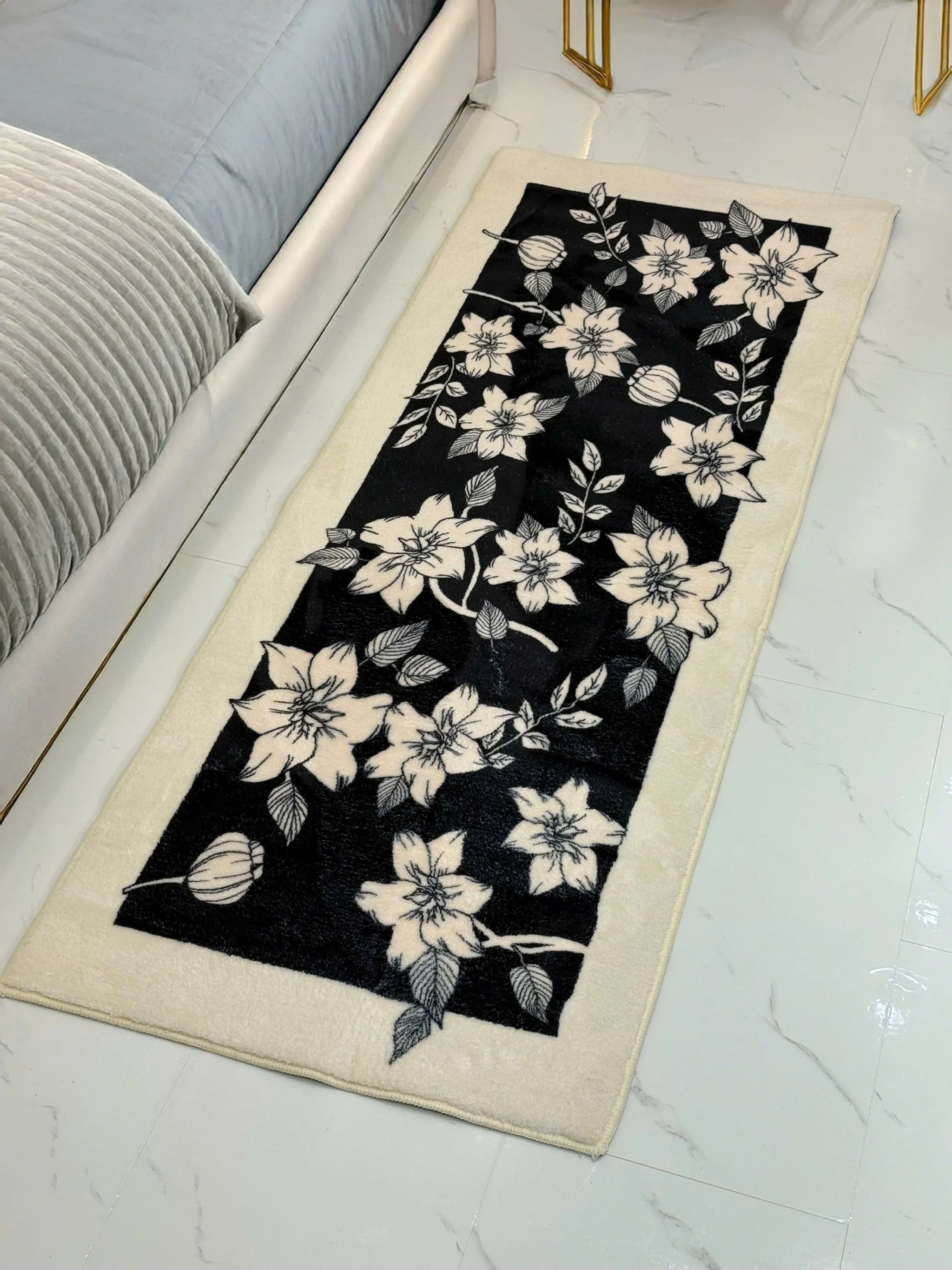 Thảm Bed Dệt Kim 60X160 Nocturne Florale-CẬU HAI HOME DECOR