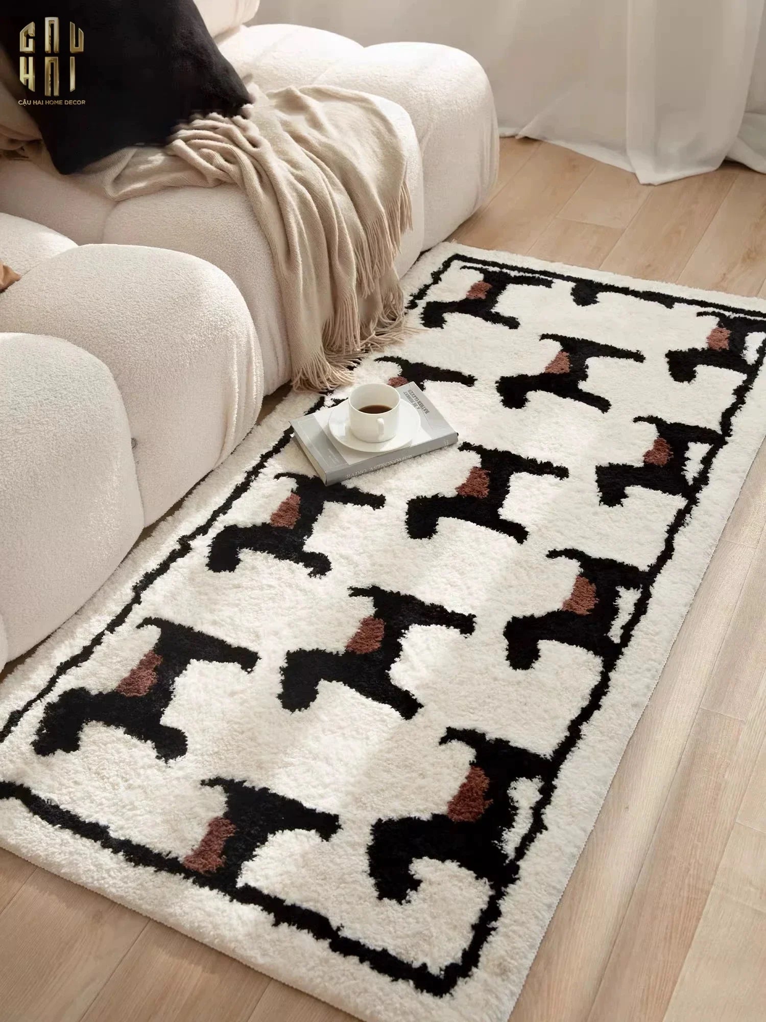 Thảm Bed Dệt Kim 80X160 - Noble Caniche - Bed Carpet-THẢM TRÒN - THẢM BED-CẬU HAI HOME DECOR