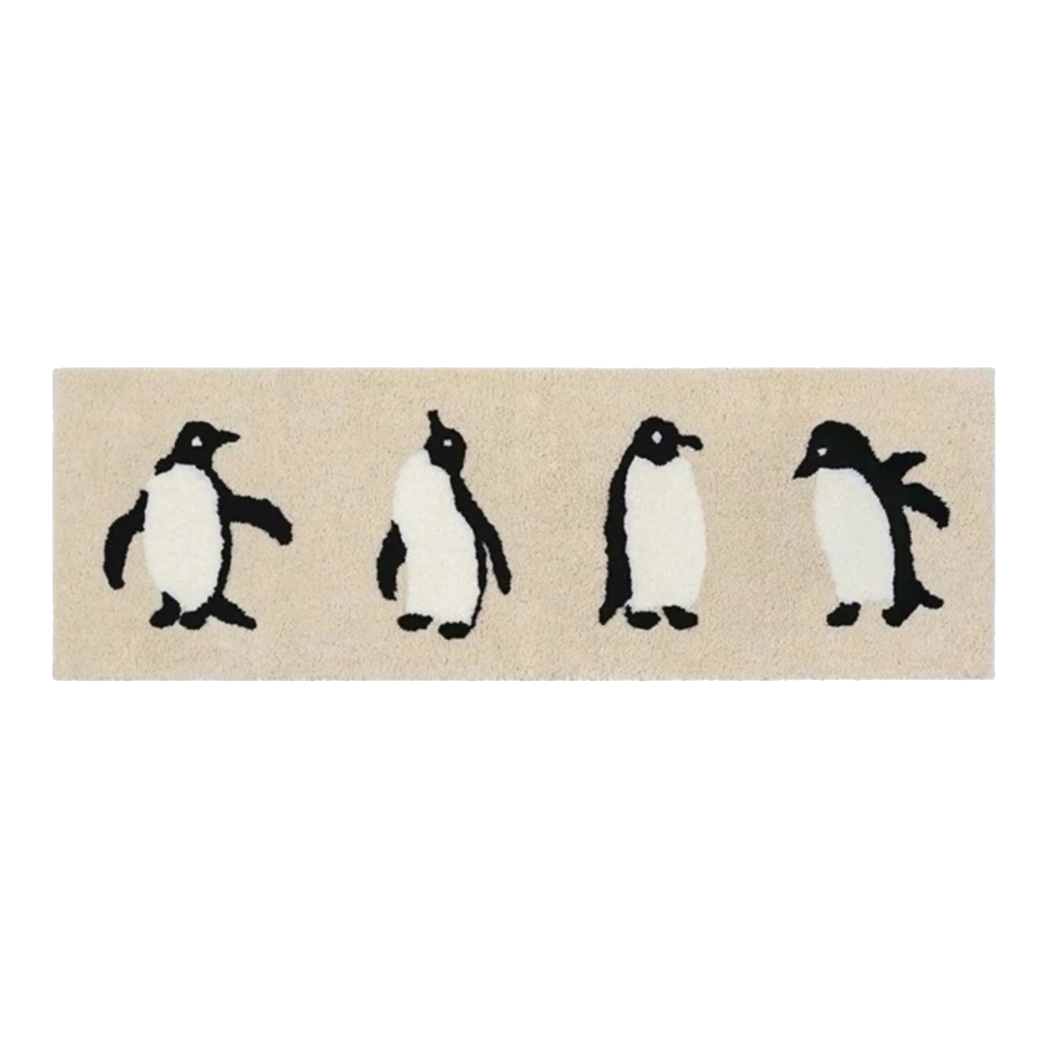 Thảm Bed Dệt Kim 80X160 - Penguin Parade-THẢM TRÒN - THẢM BED-Đối tác tại Trung Quốc theo từng đơn đặt hàng-CẬU HAI HOME DECOR