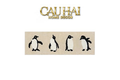 Thảm Bed Dệt Kim 80X160 - Penguin Parade-CẬU HAI HOME DECOR