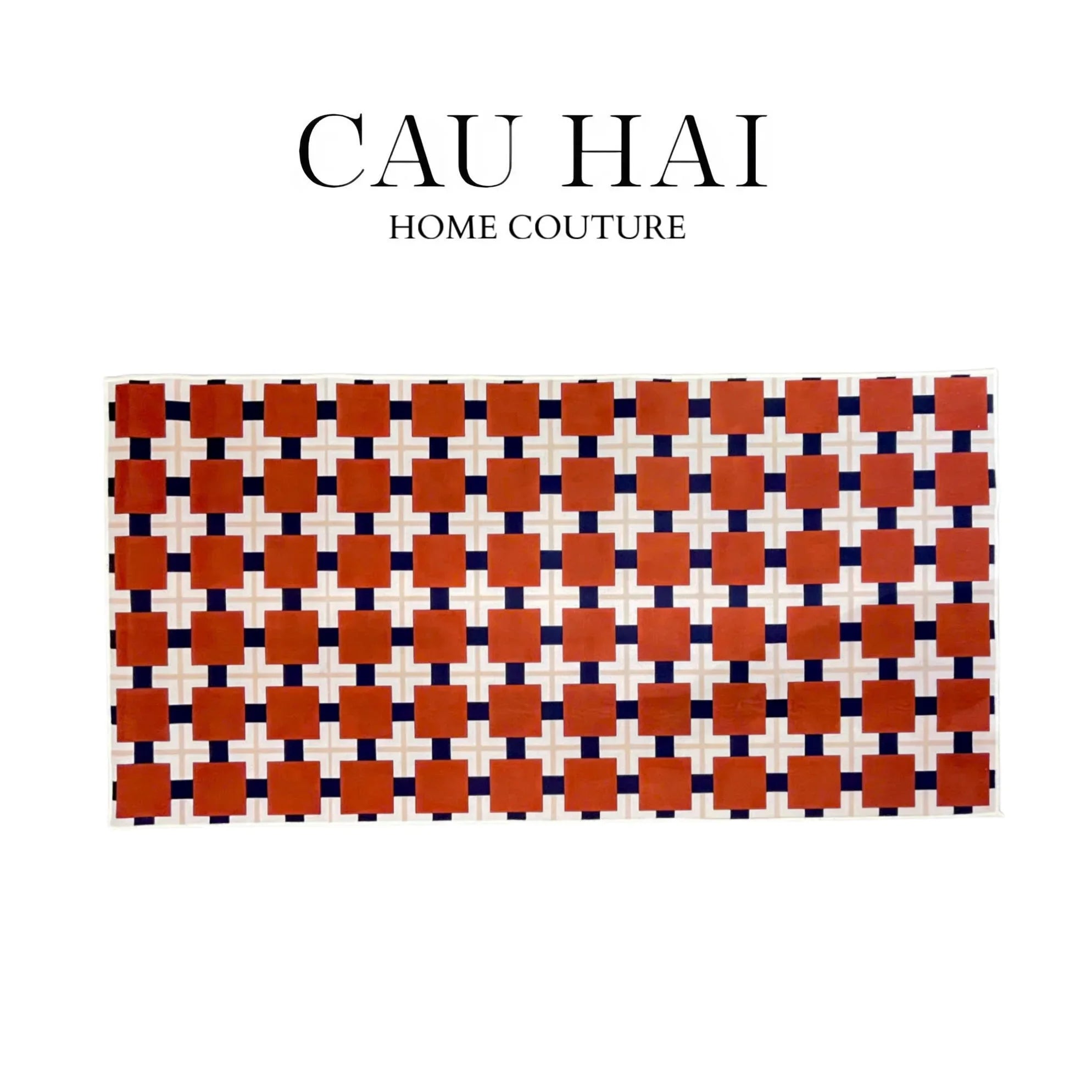 Thảm Bed Nhung Bỉ 80X160 Brun Royale Lattice-THẢM TRÒN - THẢM BED-CẬU HAI HOME DECOR