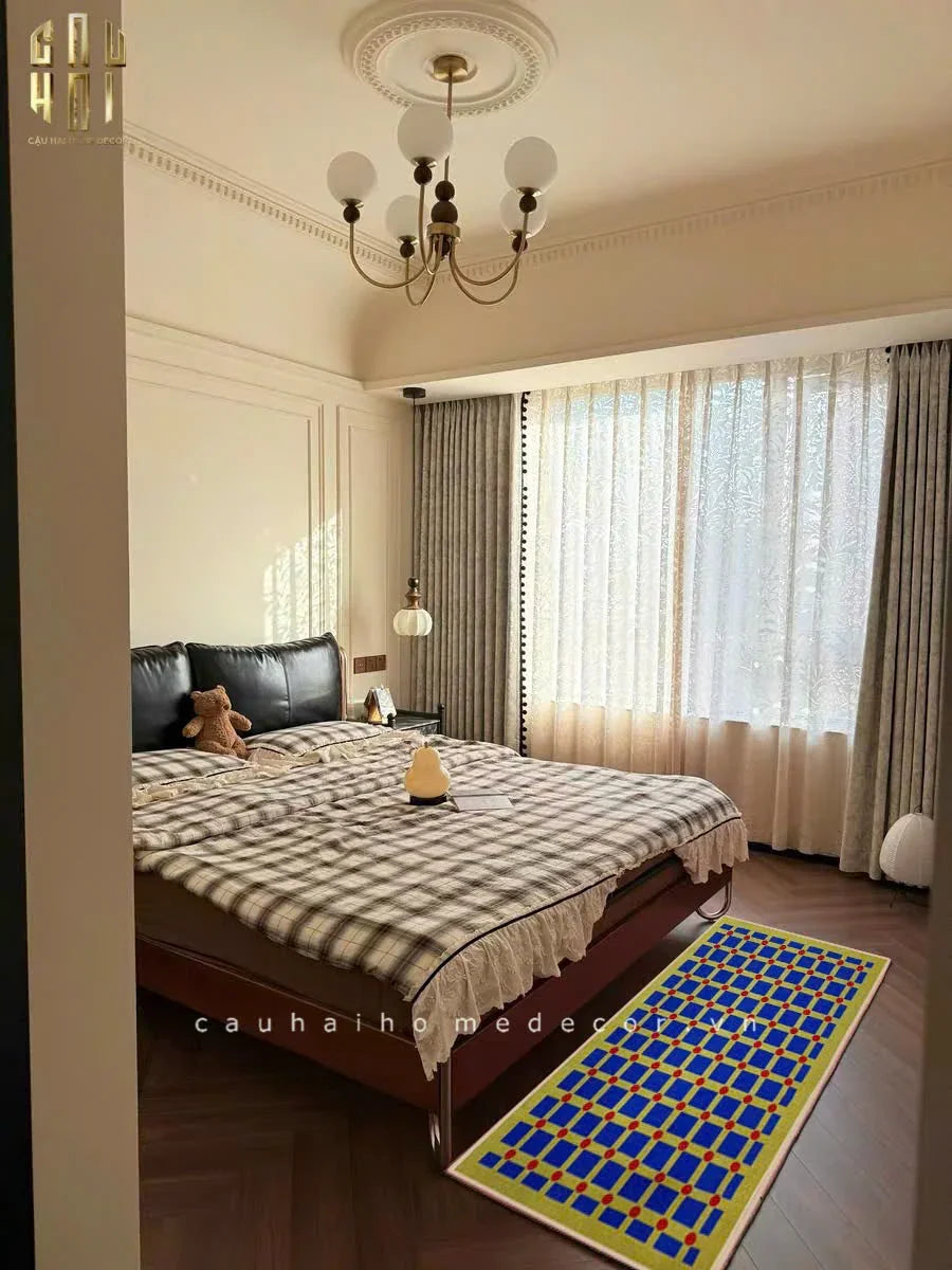 Thảm Bed Nhung Bỉ 80X160 Mondrian Dots-THẢM TRÒN - THẢM BED-CẬU HAI HOME DECOR