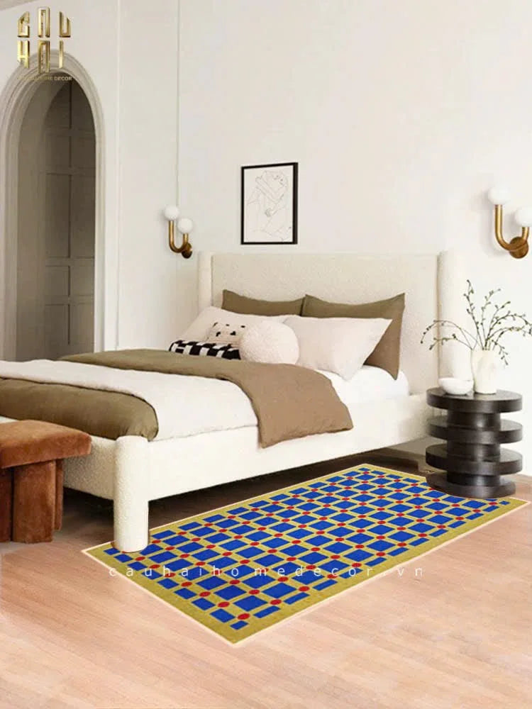 Thảm Bed Nhung Bỉ 80X160 Mondrian Dots-THẢM TRÒN - THẢM BED-CẬU HAI HOME DECOR
