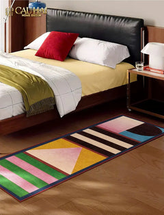 Thảm Bed Nhung Bỉ 80X160 - Popart Geometric-THẢM TRÒN - THẢM BED-CẬU HAI HOME DECOR
