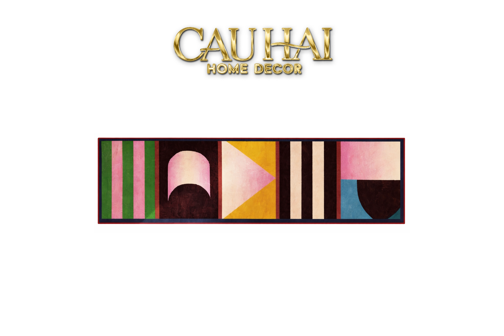 Thảm Bed Nhung Bỉ 80X160 - Popart Geometric-THẢM TRÒN - THẢM BED-CẬU HAI HOME DECOR