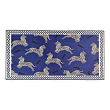 Thảm Bed Nhung Bỉ 80X160 - Zebra Dance - Dark Navy-THẢM TRÒN - THẢM BED-Đối tác tại Trung Quốc theo từng đơn đặt hàng-CẬU HAI HOME DECOR