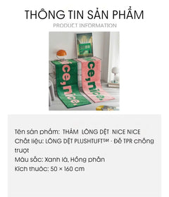 Thảm Bed Sợi Dệt 50X160 - Nice & Nice-THẢM TRÒN - THẢM BED-CẬU HAI HOME DECOR