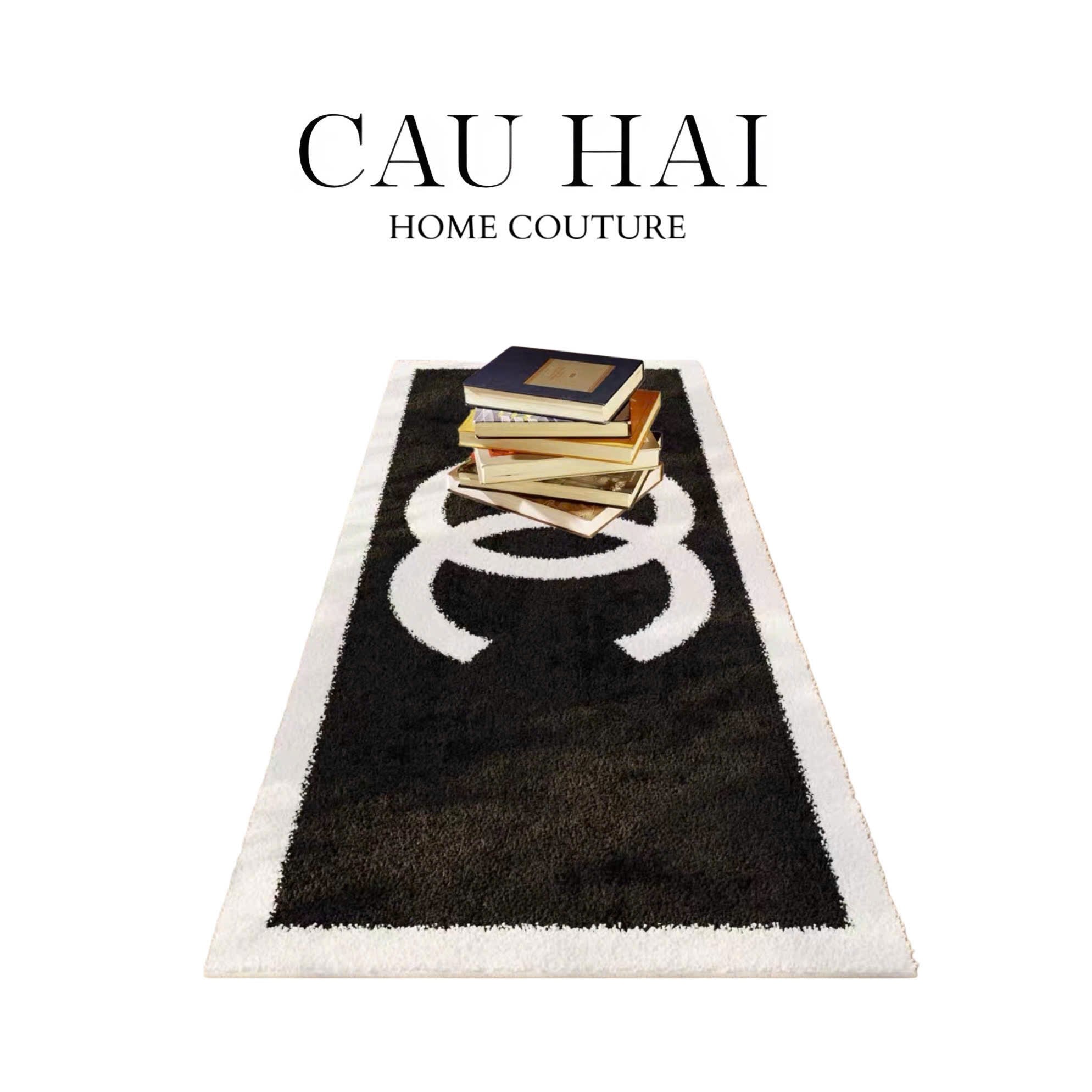 Thảm Bed Sợi Dệt 80X200 - Noire Iconique Coco Spéciale Édition-THẢM TRÒN - THẢM BED-CẬU HAI HOME DECOR