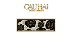 Thảm Bếp Da 45X150 Black Roses Spell In Bloom-THẢM BẾP-CẬU HAI HOME DECOR