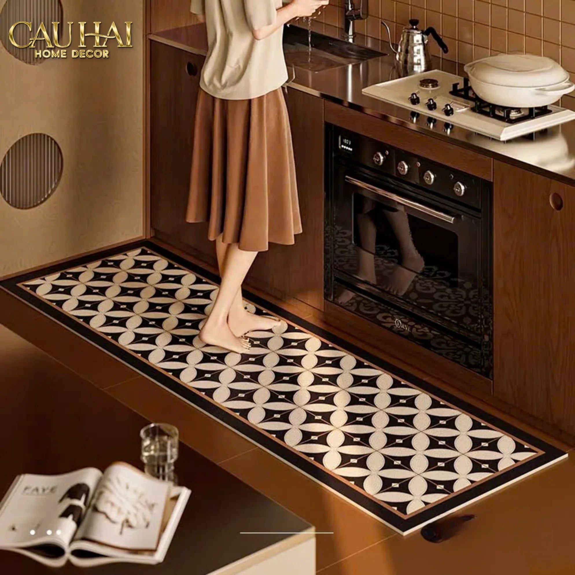 Thảm Bếp Da Cao Cấp 45X150 - Phantom Coin-THẢM BẾP-CẬU HAI HOME DECOR