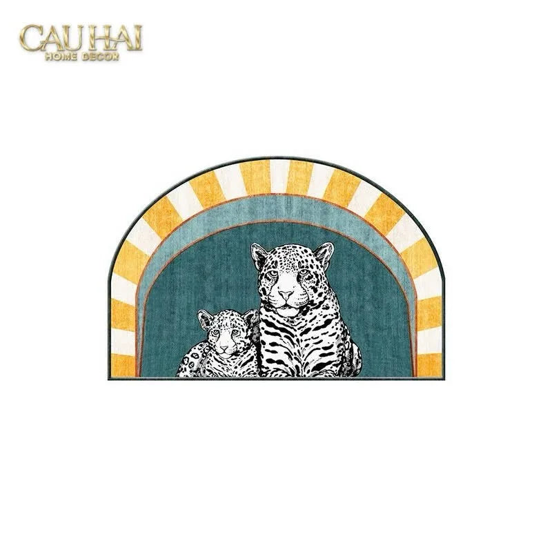 Thảm Cửa 80X120 - Deux Panthères De Cirque-THẢM CỬA-CẬU HAI HOME DECOR
