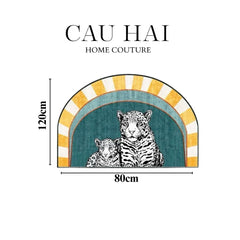 Thảm Cửa 80X120 - Deux Panthères De Cirque-THẢM CỬA-CẬU HAI HOME DECOR