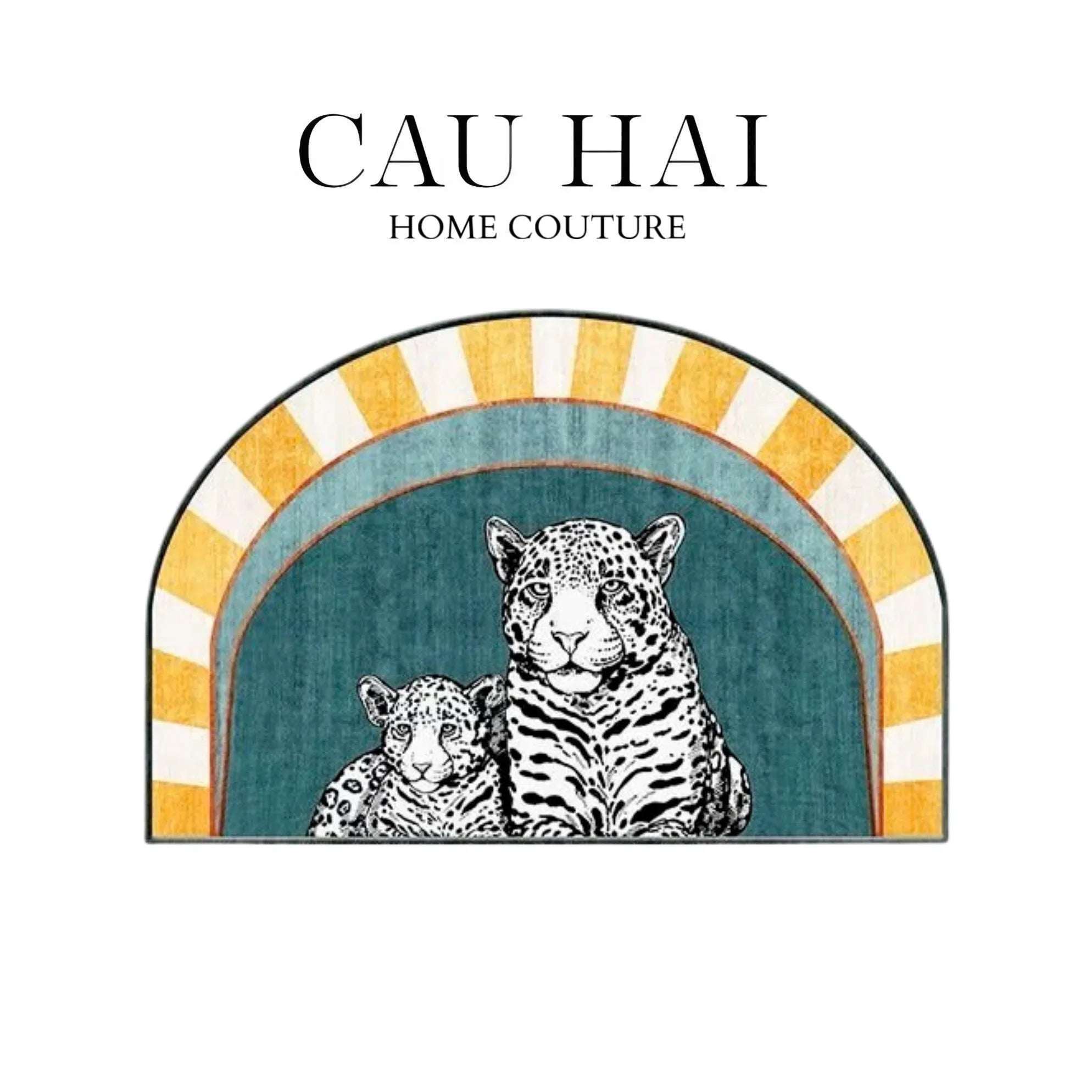 Thảm Cửa 80X120 - Deux Panthères De Cirque-THẢM CỬA-CẬU HAI HOME DECOR