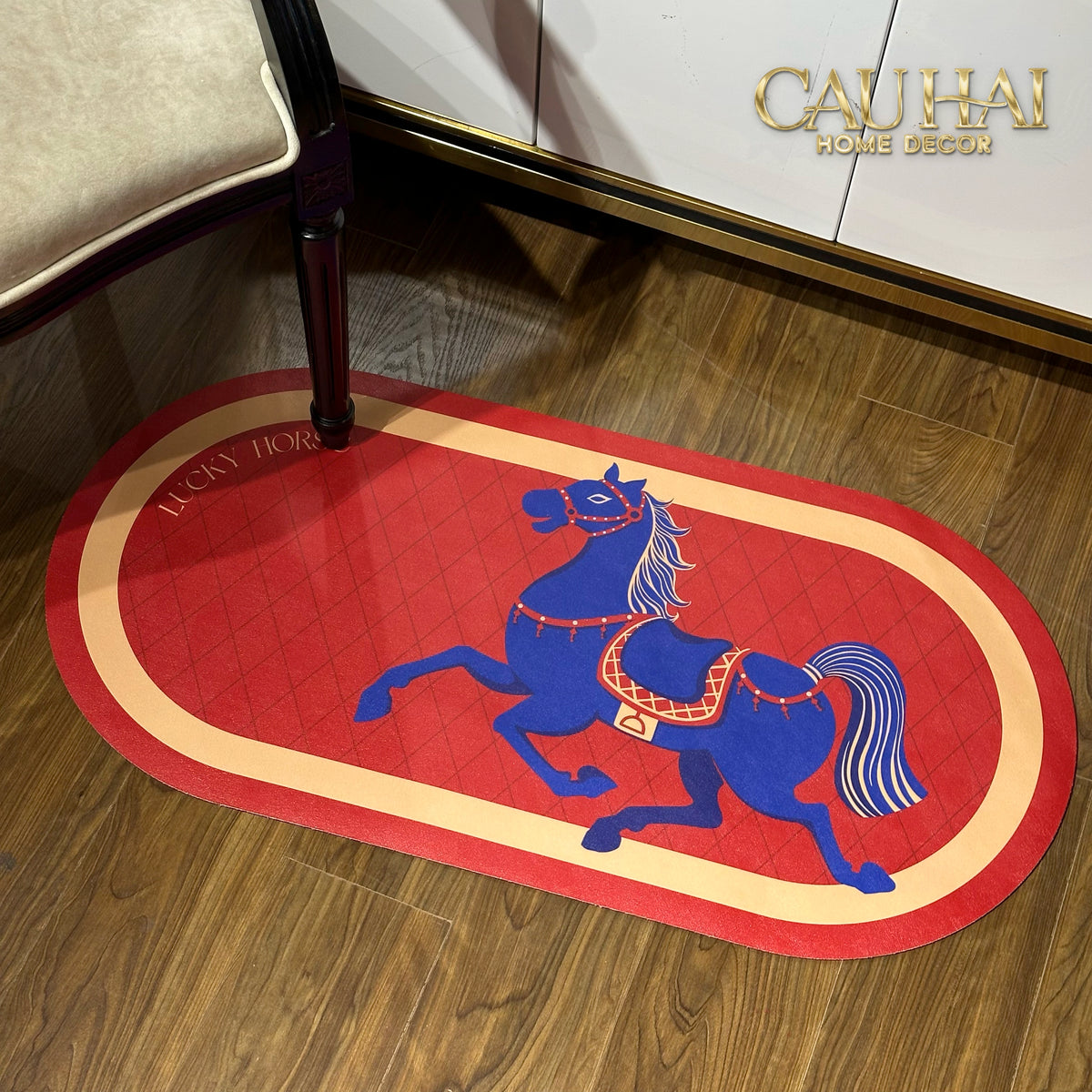 Thảm Cửa / Bathroom Micro-Nappa Gen8 45x90 Ngựa Xanh Hoàng Gia - Crimson Royal Cheval-THẢM CỬA-CẬU HAI HOME DECOR-CẬU HAI HOME DECOR