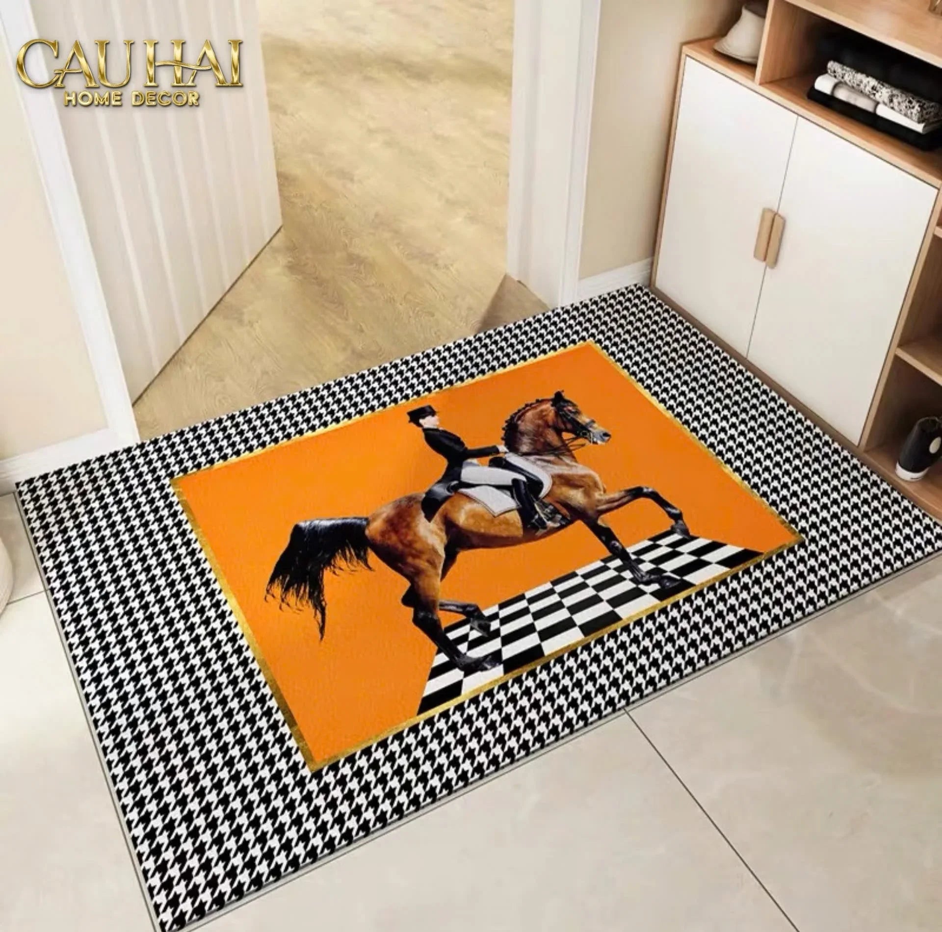 Thảm Cửa Da 100X120 - Hound Ob Horseman-THẢM CỬA-CẬU HAI HOME DECOR