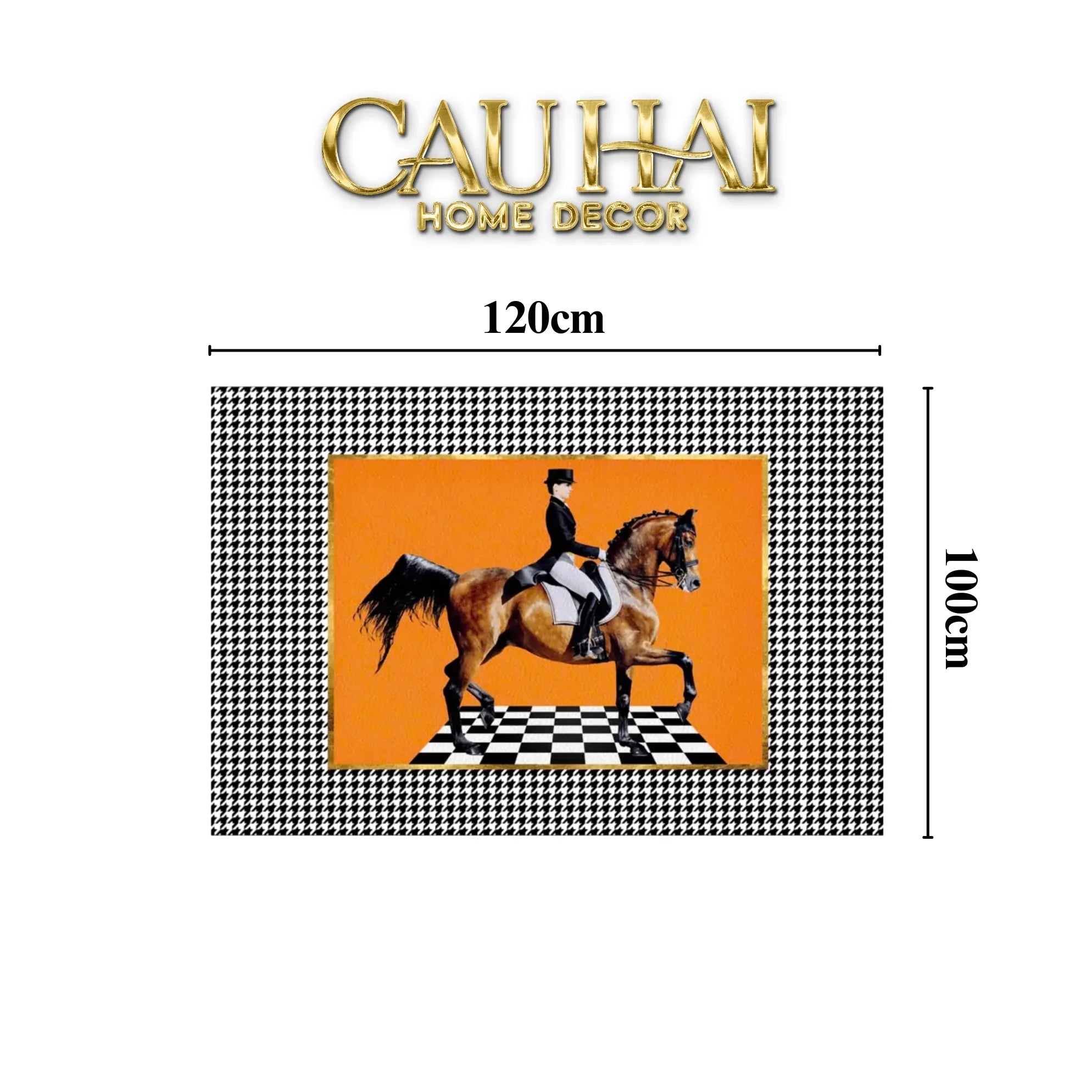 Thảm Cửa Da 100X120 - Hound Ob Horseman-CẬU HAI HOME DECOR