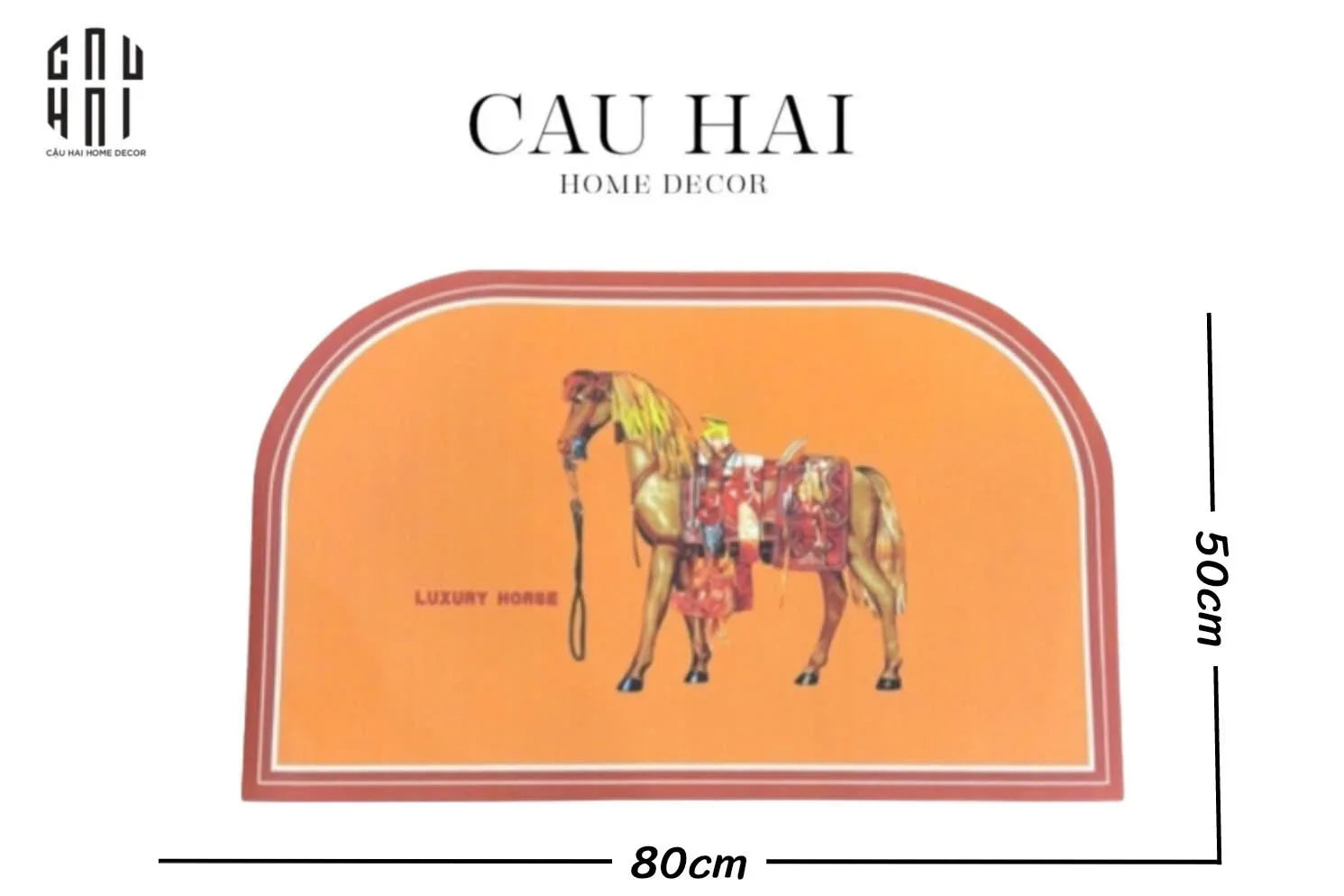 Thảm Cửa Da 50X80 - Mon Petit Cheval Door Mat-THẢM CỬA-CẬU HAI HOME DECOR