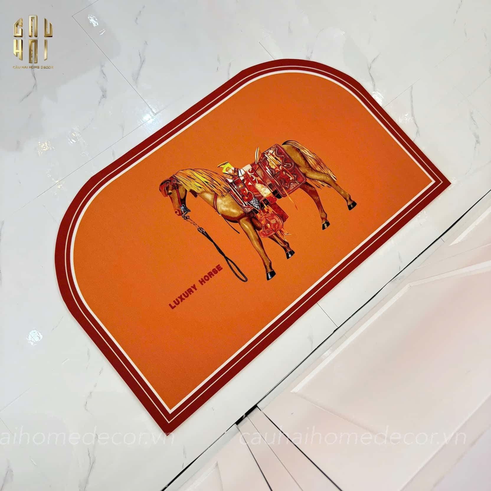 Thảm Cửa Da 50X80 - Mon Petit Cheval Door Mat-THẢM CỬA-CẬU HAI HOME DECOR