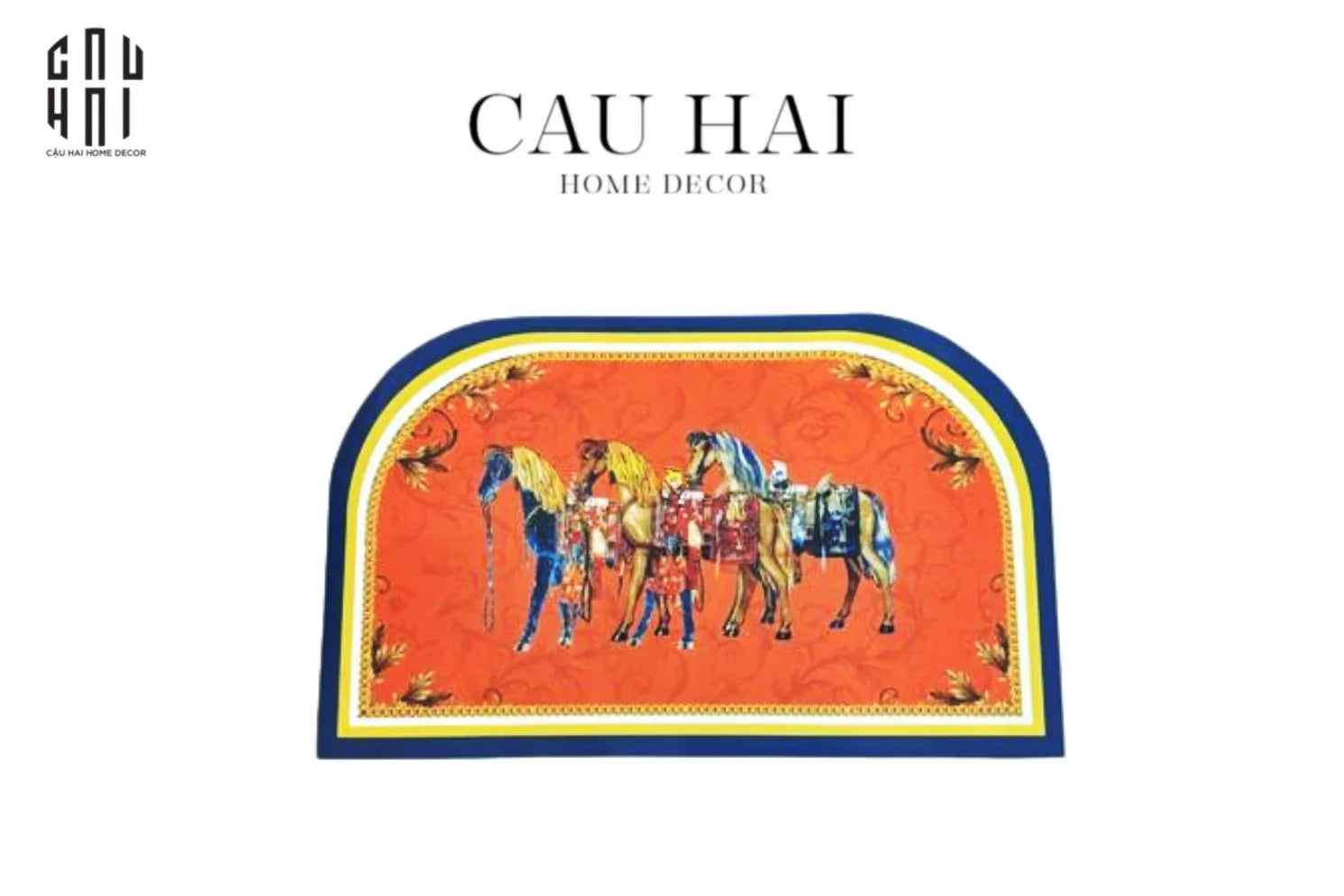 Thảm Cửa Da 50X80 - Mon Trois Petit Cheval-THẢM CỬA-CẬU HAI HOME DECOR