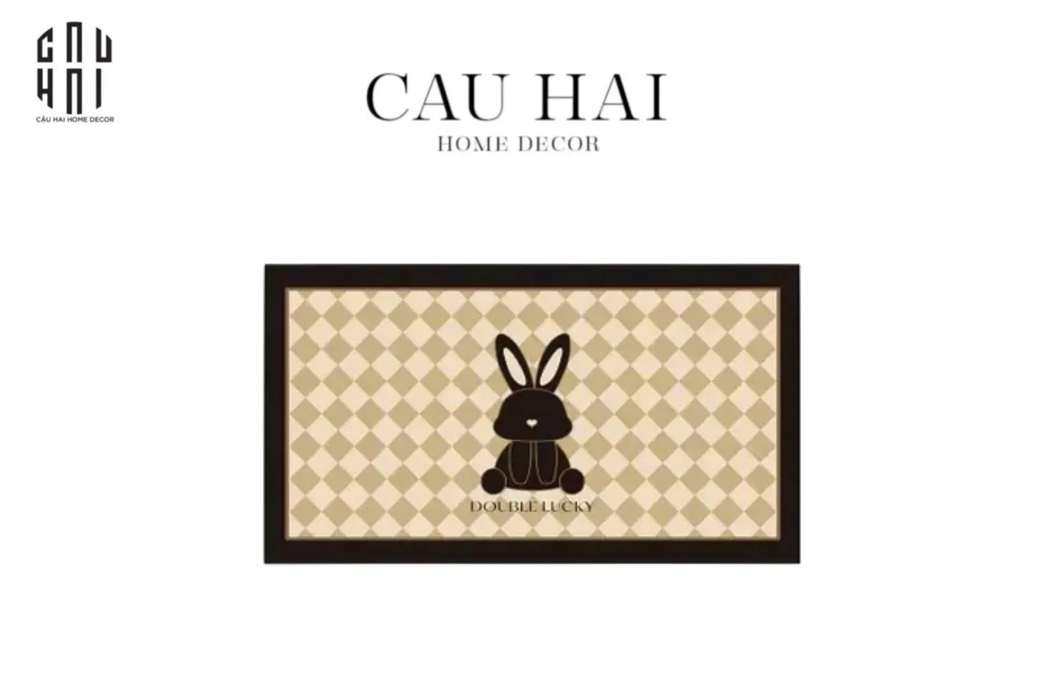 Thảm Cửa Da 60X120 Golden Bunny - Rectangle-CẬU HAI HOME DECOR