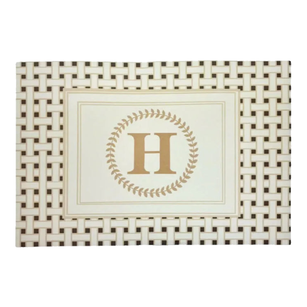 Thảm Cửa Da 60X90 - Iconic Beige Helios Door Mat-THẢM CỬA-Đối tác tại Trung Quốc theo từng đơn đặt hàng-CẬU HAI HOME DECOR