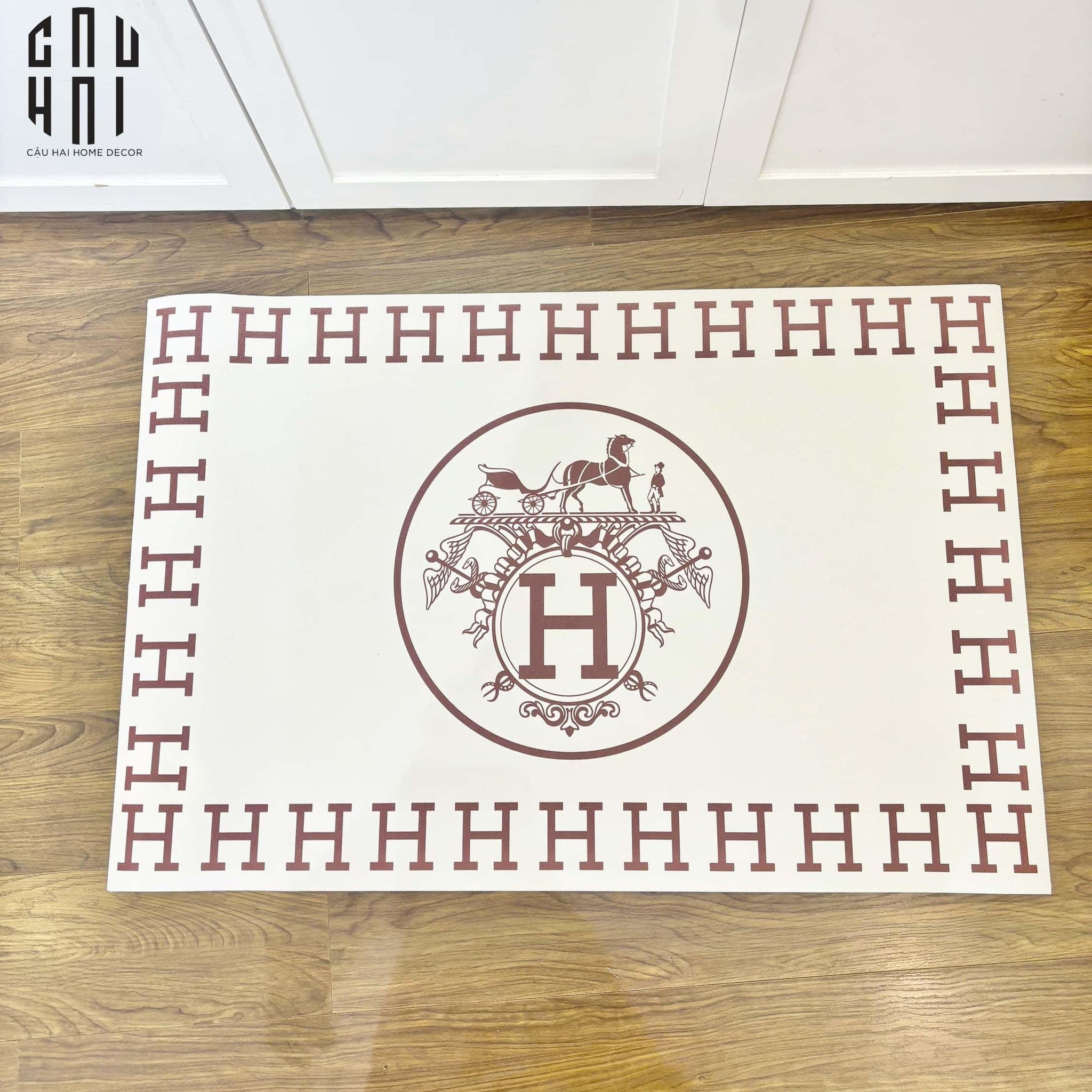 Thảm Cửa Da 60X90 - Iconic White Helios Door Mat-THẢM CỬA-CẬU HAI HOME DECOR
