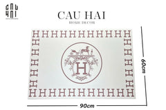 Thảm Cửa Da 60X90 - Iconic White Helios Door Mat-THẢM CỬA-CẬU HAI HOME DECOR