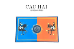 Thảm Cửa Da Cao Cấp 50X80 - OB Dou Polo Horseman-THẢM CỬA-CẬU HAI HOME DECOR