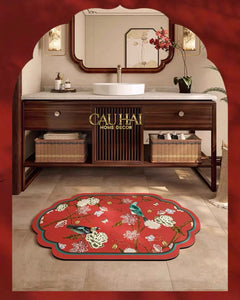 Thảm Cửa Da Thấm Hút Micro-Nappa Gen8 50X80 - Qing Dynasty Crimson Legacy-CẬU HAI HOME DECOR
