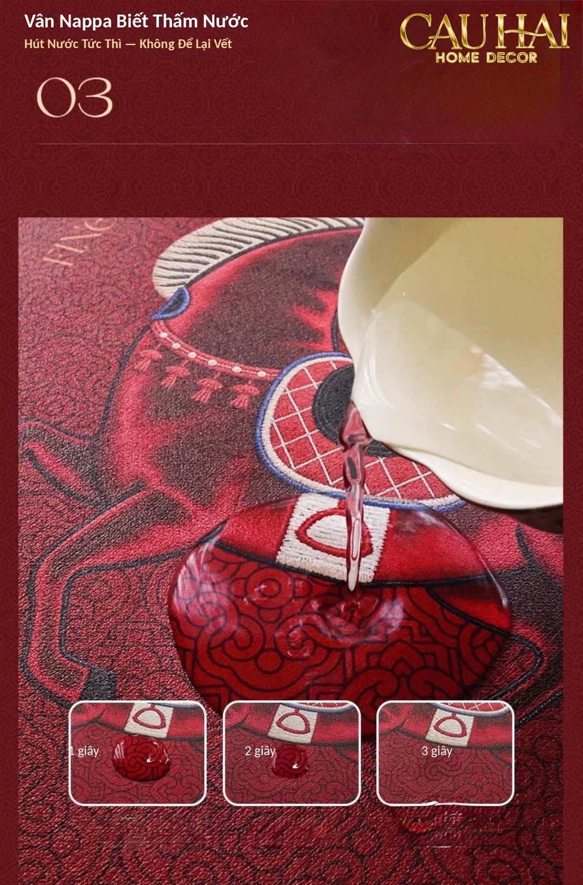 Thảm Cửa Da Thấm Hút Micro-Nappa Gen8 50X80 - Qing Dynasty Crimson Legacy-THẢM CỬA-Đối tác tại Trung Quốc theo từng đơn đặt hàng-CẬU HAI HOME DECOR