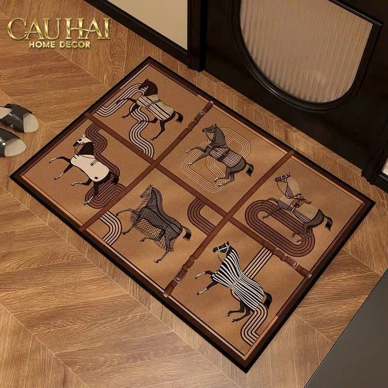 Thảm Cửa Microfiber 50x75 Équestre Héritage Cheval de Voyage-THẢM CỬA-CẬU HAI HOME DECOR