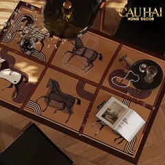 Thảm Cửa Microfiber 50x75 Équestre Héritage Cheval de Voyage-CẬU HAI HOME DECOR