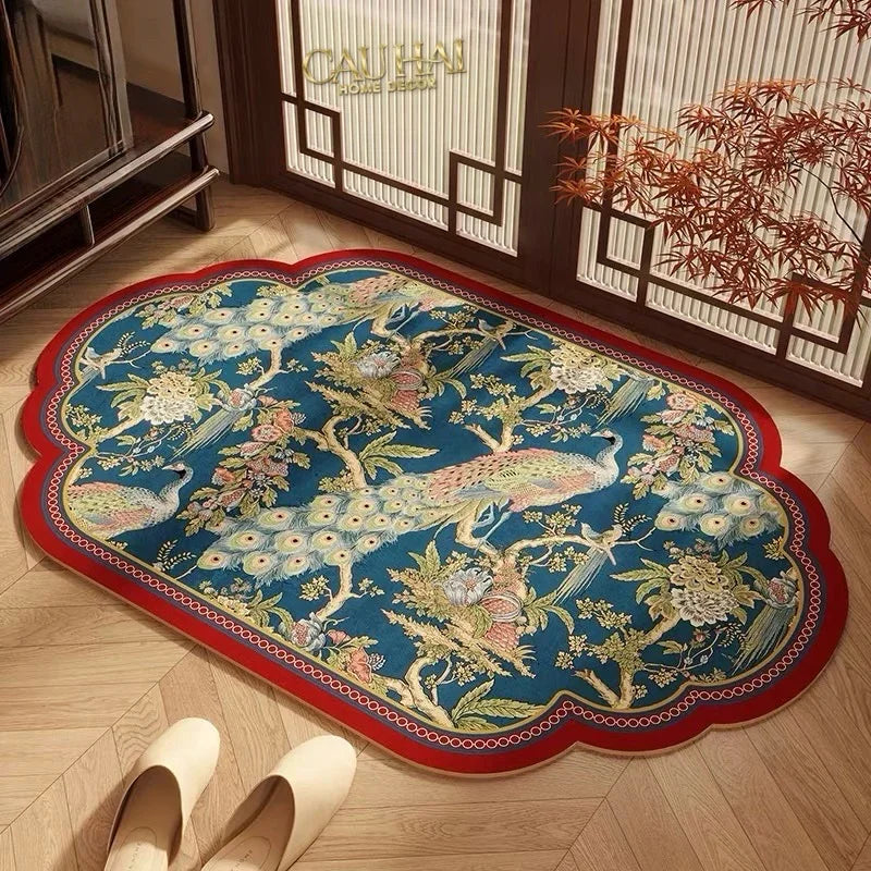 Thảm Cửa Microfiber 50x75 - Paon Plumage Prosperity-THẢM CỬA-CẬU HAI HOME DECOR