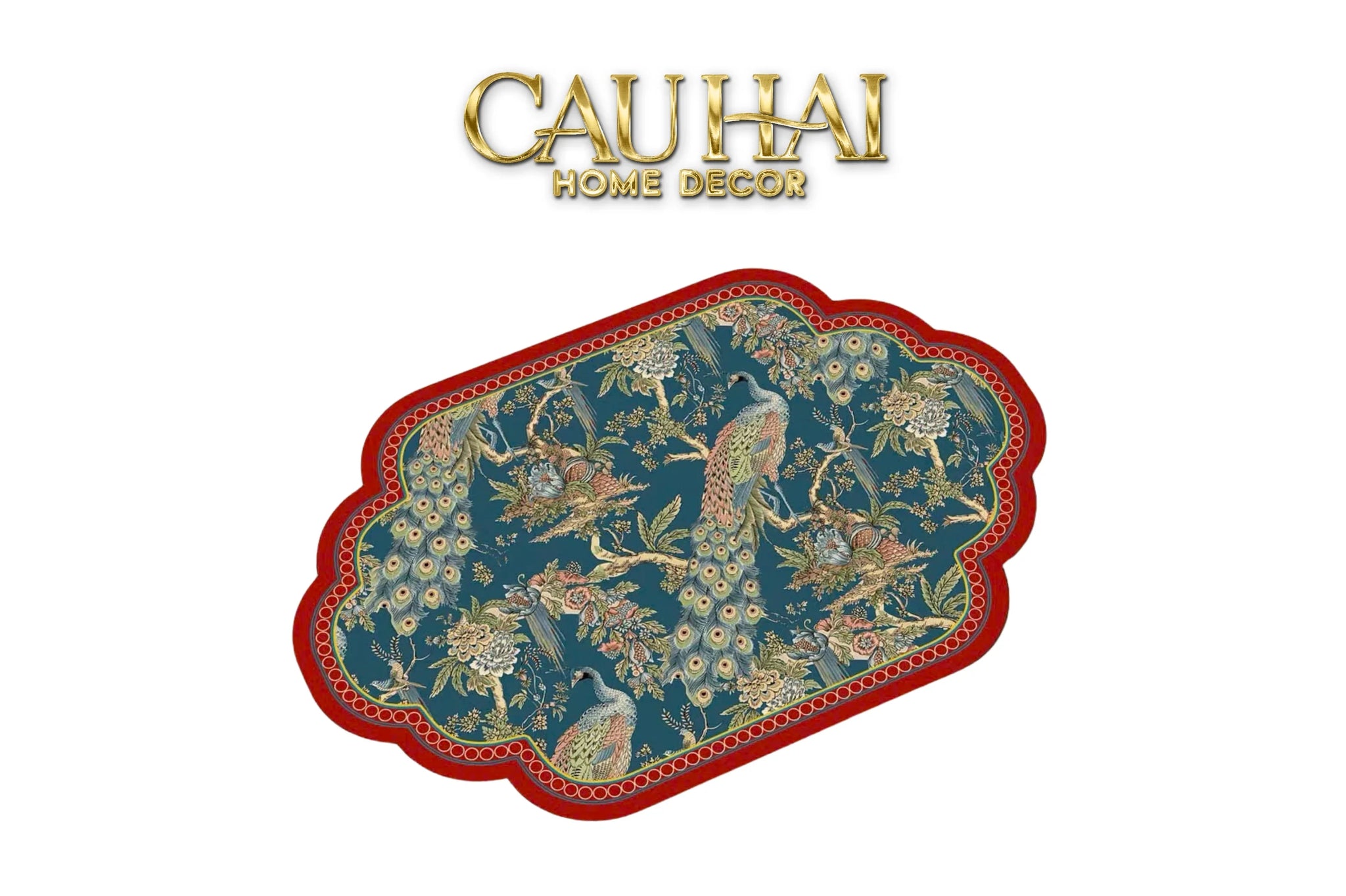 Thảm Cửa Microfiber 50x75 - Paon Plumage Prosperity-THẢM CỬA-CẬU HAI HOME DECOR