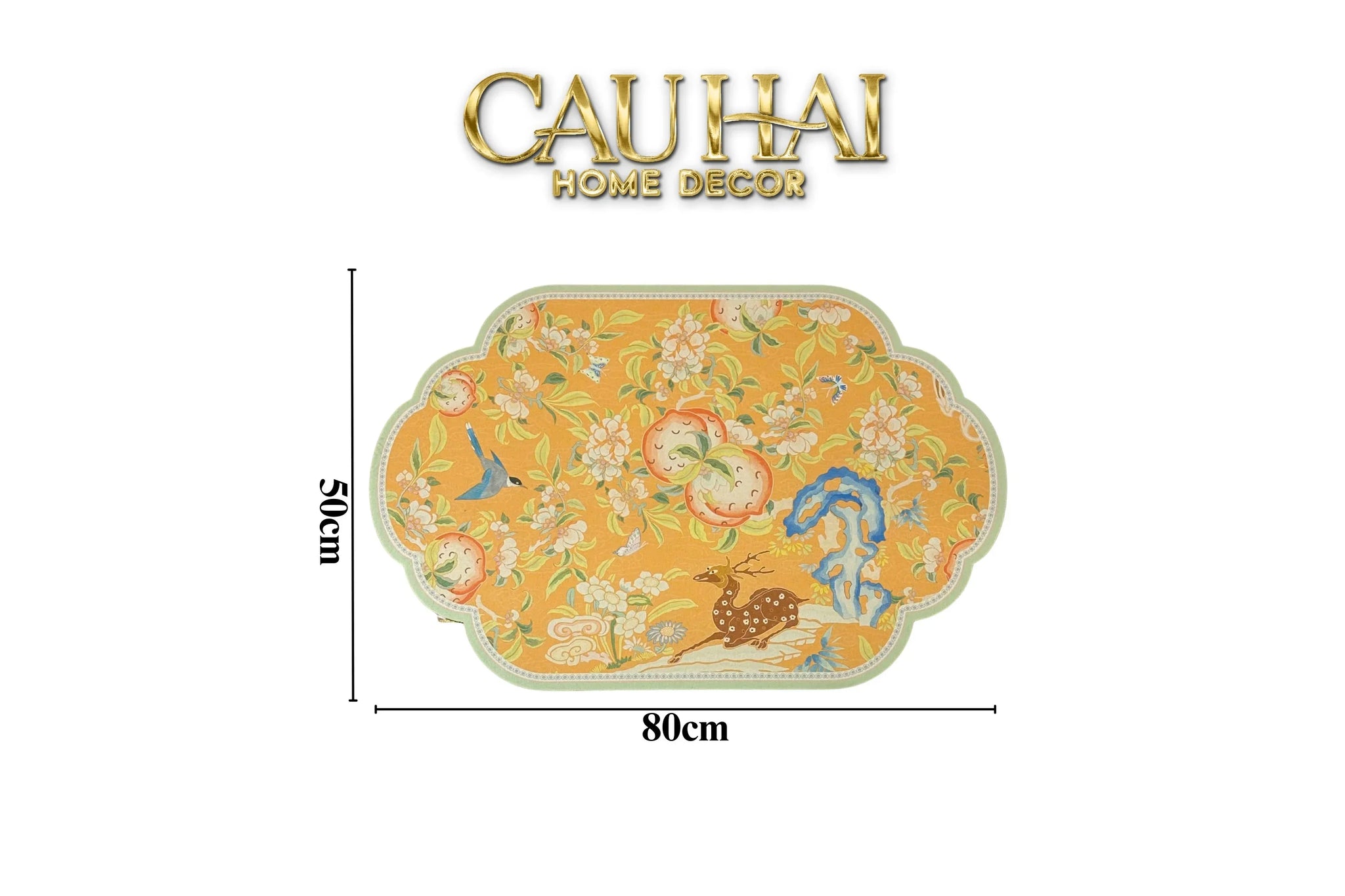Thảm Cửa Microfiber 50x80 Cam Trendy - Đào Viên Xuân Cảnh-CẬU HAI HOME DECOR