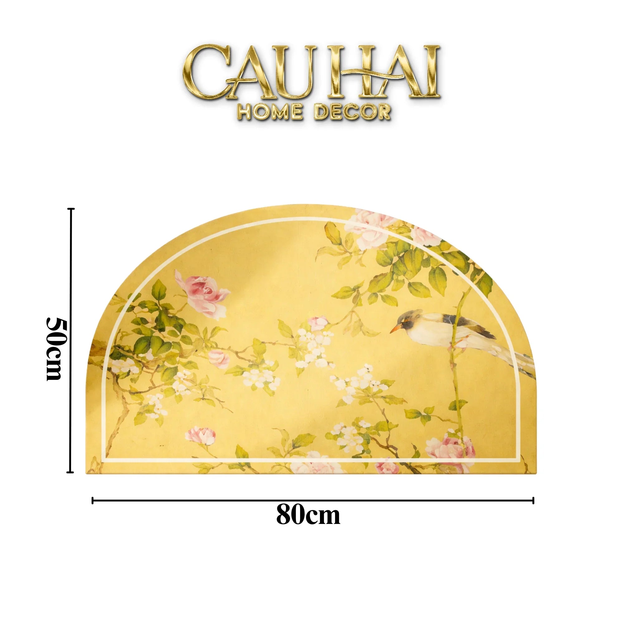 Thảm Cửa Microfiber 50x80 - Kim Nhã Bán Nguyệt-THẢM CỬA-CẬU HAI HOME DECOR