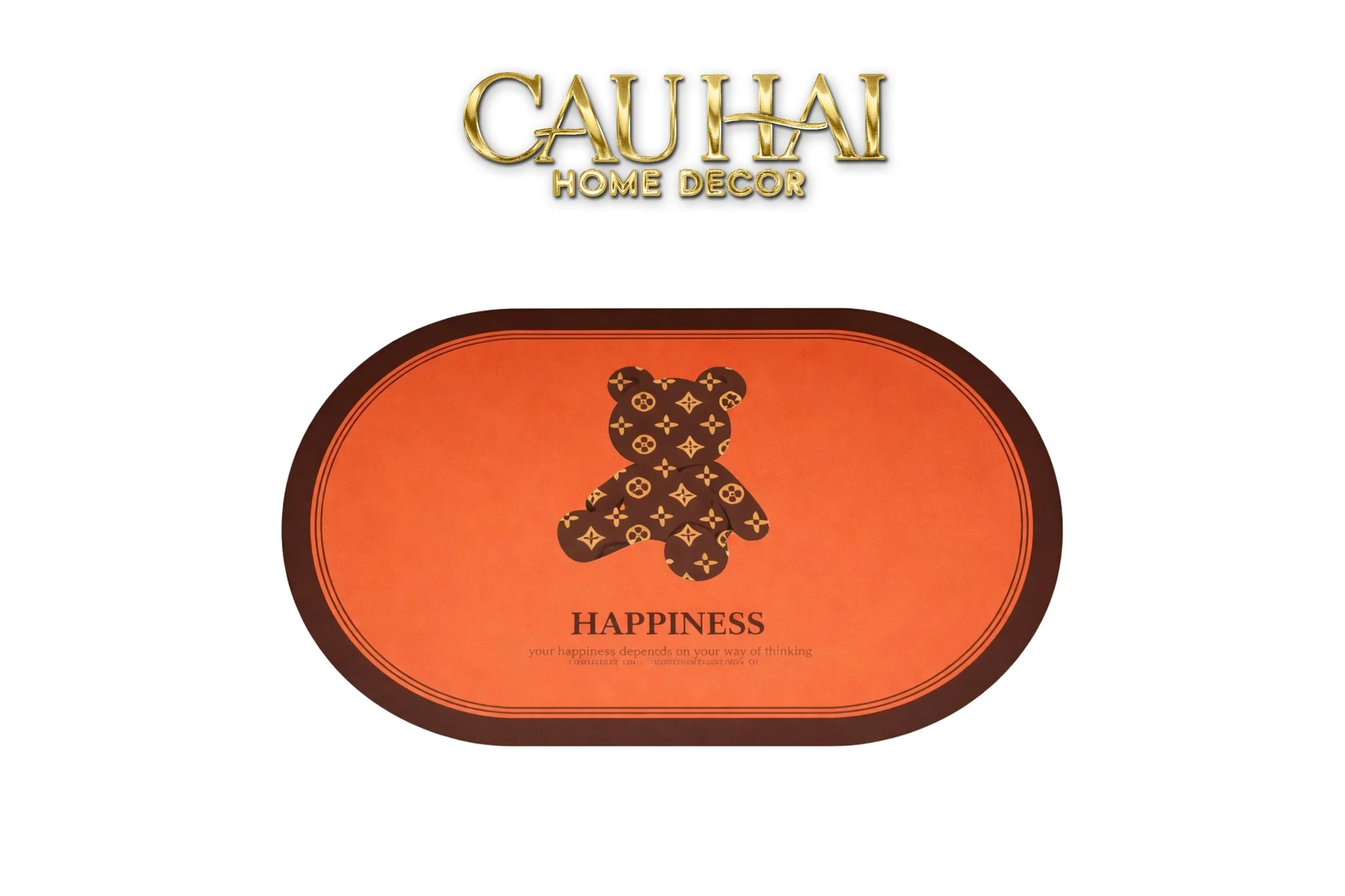 Thảm Cửa Microfiber 60X90 - Bear - Brick Terra Coin-THẢM CỬA-CẬU HAI HOME DECOR